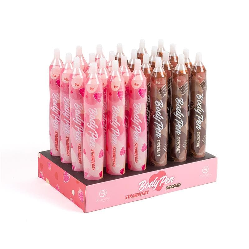 Body Pen Display 24 uds 12 Fresa/12 Chocolate