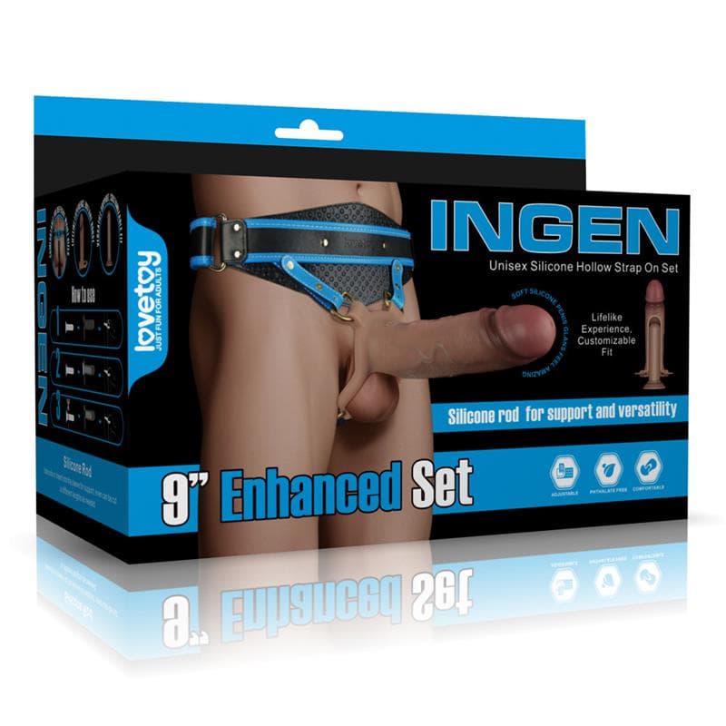 Ingen Arnés Ajustable con Dildo Hueco 9 Enhanced Set L/XL/2XL