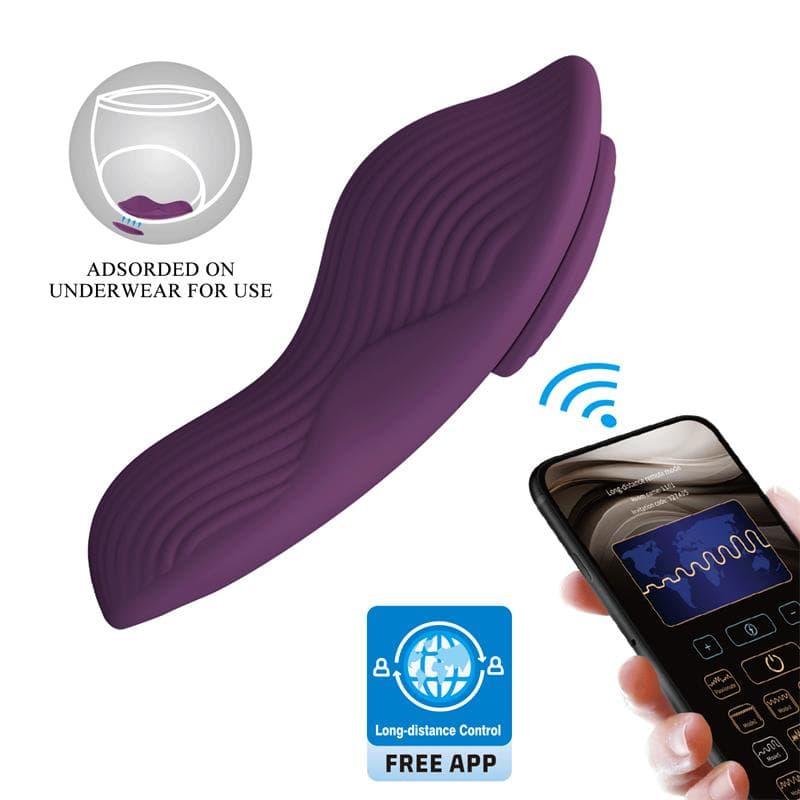 Mane Vibrador de Braguita con App Púrpura