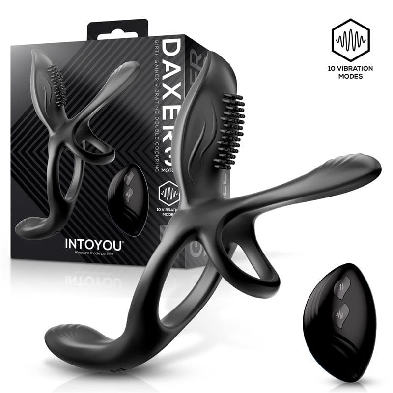 Daxer Doble Anillo para el Pene con Estimulador de Clítoris