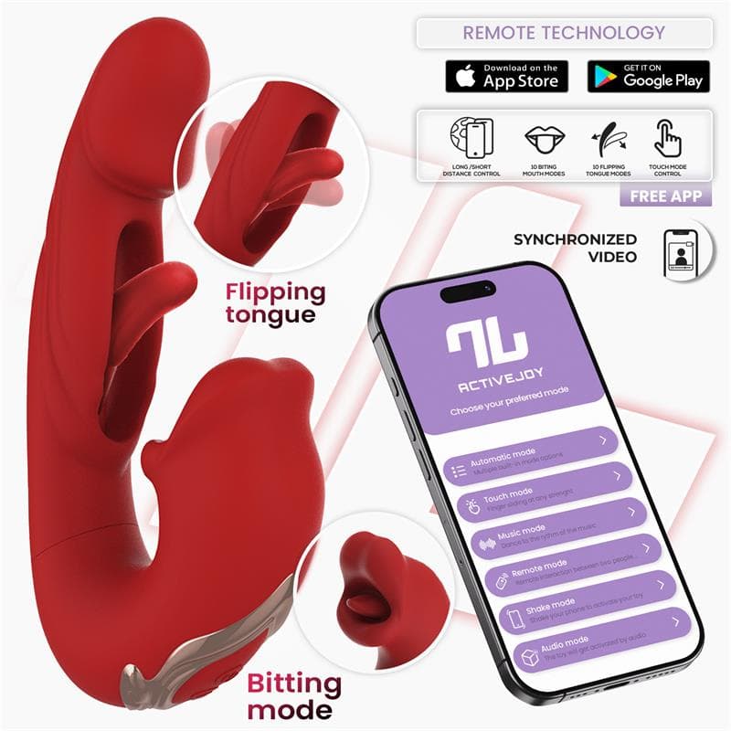 Mouty Vibrador Función Mordisqueo y Flipping con App