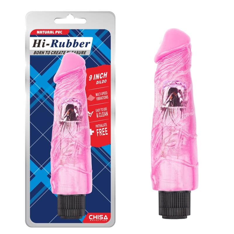 Vibrador Hi-Rubber 9 Rosa