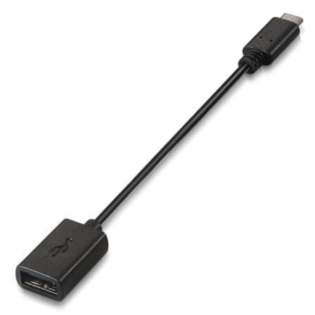 Cable USB 2.0 Aisens A107-0059/ USB Tipo-C Macho - USB Hembra/ 480Mbps/ 15cm/ Negro