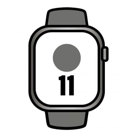 Apple Watch Series 11/ GPS/ Cellular/ 46mm/ Titanio Natural/ Correa Deportiva Gris Piedra M/L