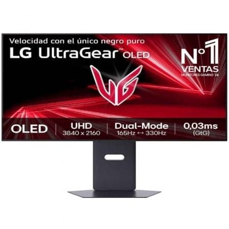 Monitor Gaming Ultrapanorámico LG UltraGear 32GX850A-B 32"/ 4K/ 0.03ms/ 330Hz/ OLED/ Regulable en Altura/ Negro