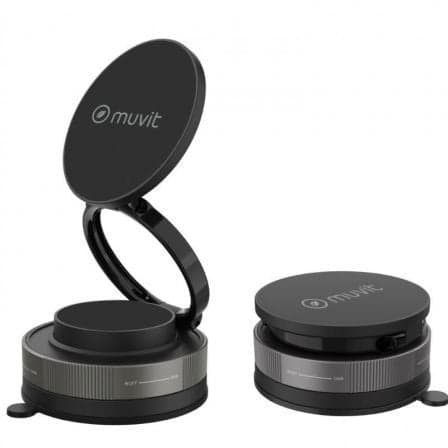 Soporte de Smartphone para Coche Muvit For Change MCCHL0035/ Negro