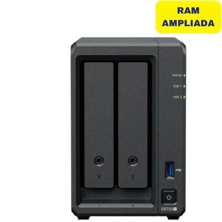 NAS Synology Diskstation DS725+/ 2 Bahías 3.5"- 2.5"/ 16GB DDR4/ Formato Torre