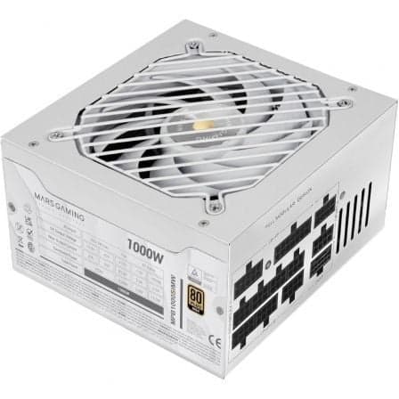 Fuente de Alimentación Mars Gaming MPB1000SIM/ 1000W/ Ventilador 14cm/ 80 Plus Gold/ Blanca