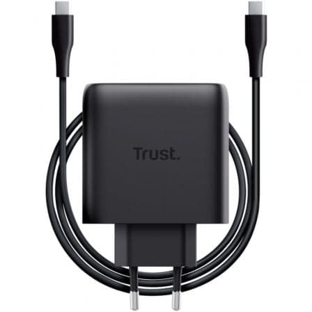 Cargador de Pared GaN Trust Maxo 65W/ 1xUSB Tipo-C/ Incluye Cable USB Tipo-C/ 65W