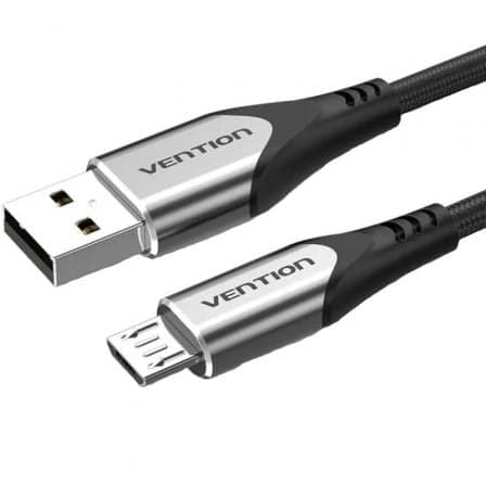 Cable USB 2.0 Vention COAHG/ USB Macho - MicroUSB Macho/ 480Mbps/ 1.5m/ Gris