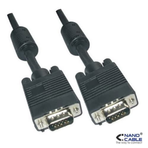 Nanocable - Cable SVGA CON FERRITA de 6m HDB15/M-HDB15/M - Para monitor, proyectores, pizarras, etc