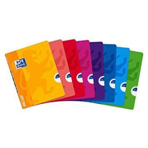 OXFORD LIBRETA GRAPADA OPENFLEX 48 HOJAS 4X4 TAPAS DE PLÁSTICO A5+ COLORES -PACK 10U-