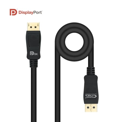 Nanocable - Cable DisplayPort 1.4 Certificado VESA DP/M-DP/M - Negro - 2.0m