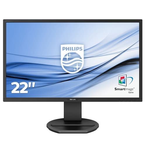 Monitor Philips 221B8LJEB 21.5" - Full HD - VGA, DVI-D, DisplayPort, HDMI - Negro - Pivotante - Altavoces - Regulabre en altura - Entrada USB (4)