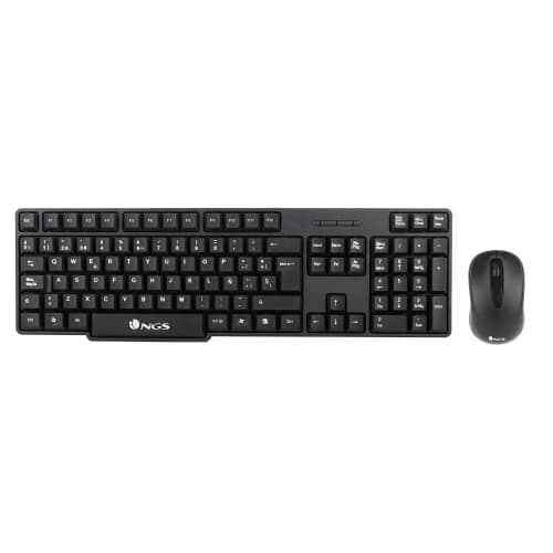 NGS - Kit Teclado + Ratón inalámbrico Euphoriakit - 2.4GHZ - Negro