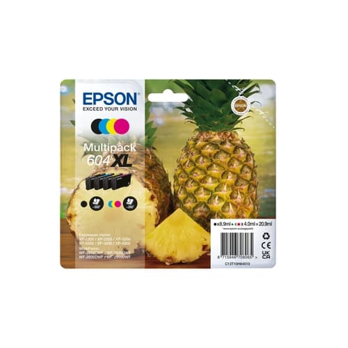 EPSON CARTUCHO 604XL MULTIPACK BK / C / M / Y XP-2200, WF-2910DWF - 604XL *MAYOR CAPACIDAD*