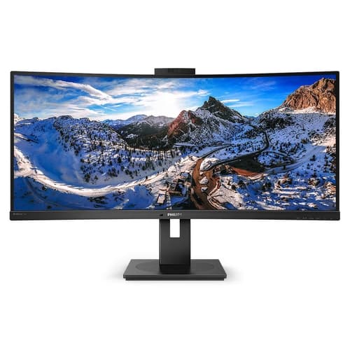 Philips Monitor LCD UltraWide curvo con USB-C 346P1CRH/00 34" (86,36 cm) 3440 x 1440(WQHD) VA 500 4MS-1 DisplayPort 1.4, 1 HDMI 2.0, 1 USB-C 3.2 Gen 2 (subida, suministro de energía de hasta 90 W)RJ45