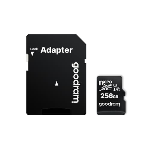 Goodram MicroSD - 256GB - Incluye adaptador a SD - CL 10 UHS I