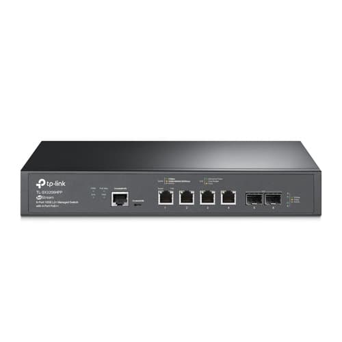 SWITCH GESTIONABLE L2+ TP-LINK TL-SX3206HPP 4P 10GE POE++ 200W 2P SFP+ 10Gbps