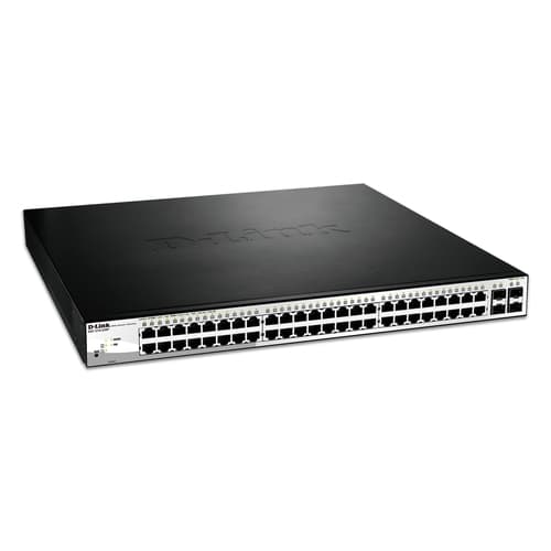 SWITCH SEMIGESTIONABLE D-LINK DGS-1210-52MP/E 48P GIGA POE (370W) + 4P GIGA COMBO RACK