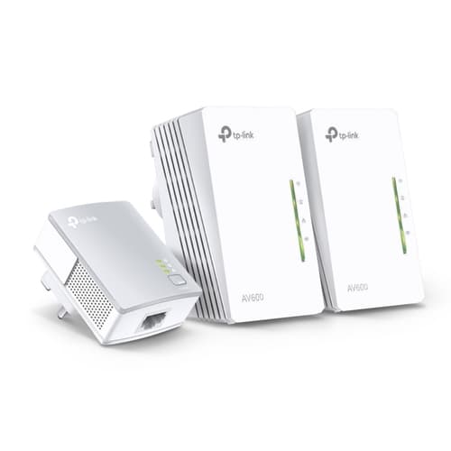 HOMEPLUG WIFI TP-LINK TL-WPA4220T KIT 300MB AV600 CON 2 PUERTOS ETHERNET KIT COMPUESTO DE DOS TL-WPA4220 Y UN TL-PA4010
