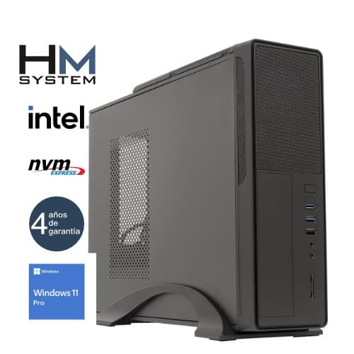 HM System Solano C8+ - Sobremesa SFF - 12ª gen - Intel Core i5 12400 - 16GB DDR4 - 500GB SSD M.2 NVMe - 300W 85% - USB 3.0 - Windows 11 Pro - 4 años garantía - 30 días DOA