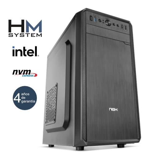 HM System Solano C8+ - Minitorre MT - 12ª gen - Intel Core i5 12400 - 16GB DDR4 - 500GB SSD M.2 NVMe - USB 3.0 - 4 años garantía - 30 días DOA