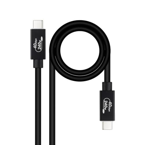 CABLE USB 4 GEN3x2 40Gbps 5A/240W, USB-C M/M 1 M