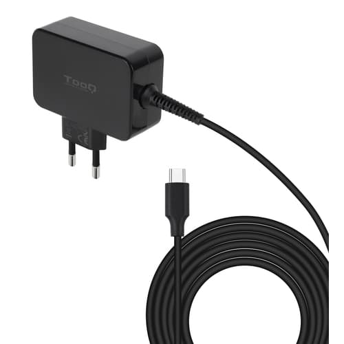 Tooq Cargador portátil GAN USB-C PD 45W Negro