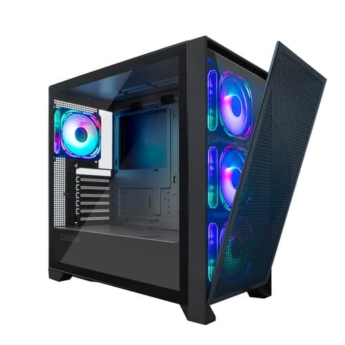 Coolbox Caja Gaming ATX Ge-2000 DualView S/Fte
