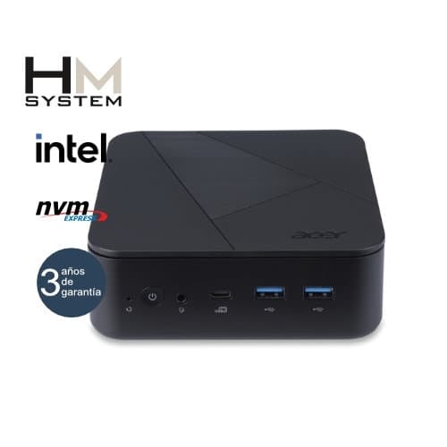 HM Liten Acer - Mini - Montable detrás de monitor- Intel N100 - 8GB - 256GB M.2 - Wifi - USB-C - HDMI - 3 años garantía - 30 días DOA