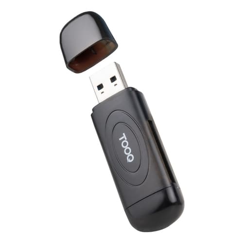 LECTOR TARJETAS USB-A 3.0, SD/TF, NEGRO