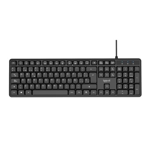 iggual Teclado USB estándar CK-SILENT-105T negro