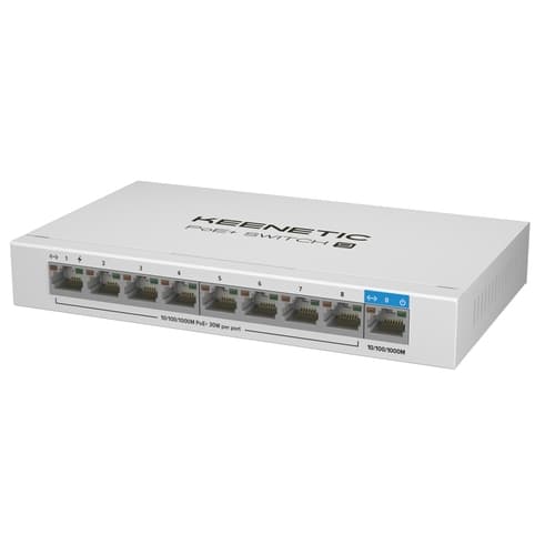 Keenetic PoE Switch 9 - Switch Switch - 9xRJ5 1Gbps (8xPoE) - 802.3af/at