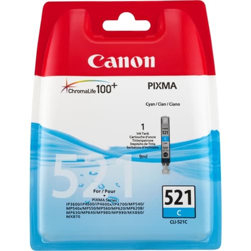 CANON CARTUCHO CIAN CLI521C PIXMA MP/620/630/980 PIXMA IP/3600/4600