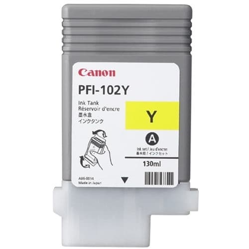 CANON CARTUCHO AMARILLO PFI102Y 130ML LP/17/24 IPF/500/600/700/710/610/605/720/755