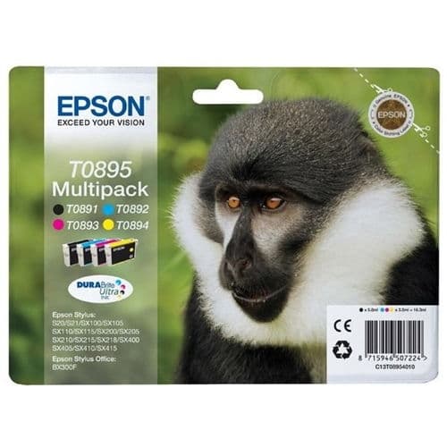 EPSON CARTUCHO NEGRO/TRICOLOR 16,3ML PACK 4 STYLUS S/20/21 STYLUS SX/100/105/110/115/200/205/210/215/218/400/405/410/415 STYLUS OFFICE BX/300F