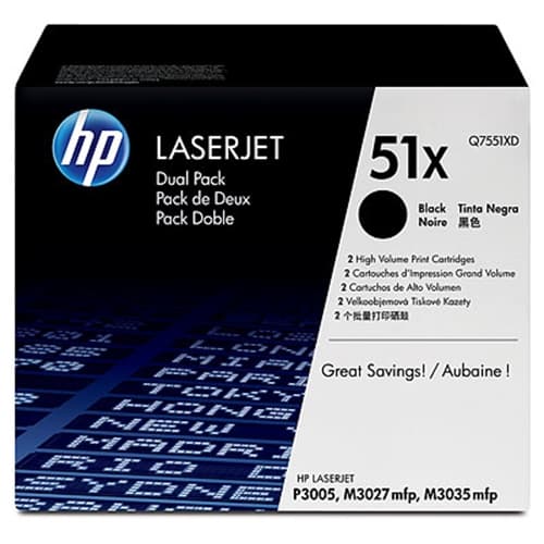 HP TONER NEGRO 13.000 PAG. PACK 2 LASERJET P/3005/3005D/3005DN/3005N/3005X LASERJET M/3027/3027X/3035/3035XS