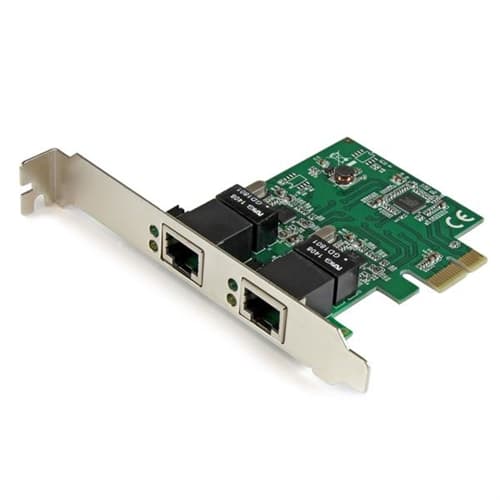StarTech.com Adaptador Tarjeta de Red NIC PCI Express PCI-E de 2 Puertos Ethernet Gigabit RJ45 - PCI Express x1 - 2 Puerto(s) - 2 - Par trenzado