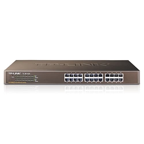 TPLINK TL-SF1024 - Switch 24 puertos 10/100 RJ45 - Carcasa metálica 1U para rack 19