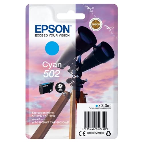 Epson Cartucho de tinta cian 165 páginas C13T02V24010 (502)