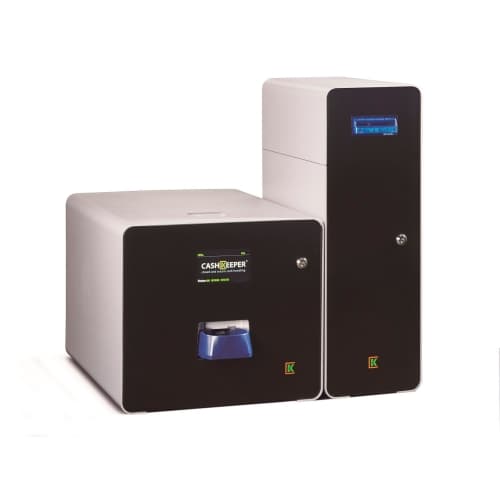 CashKeeper CK+ ALU Zeus Sigma - Sistema seguro de gestión de efectivo - Capacidad para cambio: 120 billetes y 3673 monedas - Recaudación: cajón cerrado hasta 600 billetes - Ethernet - Aluminio