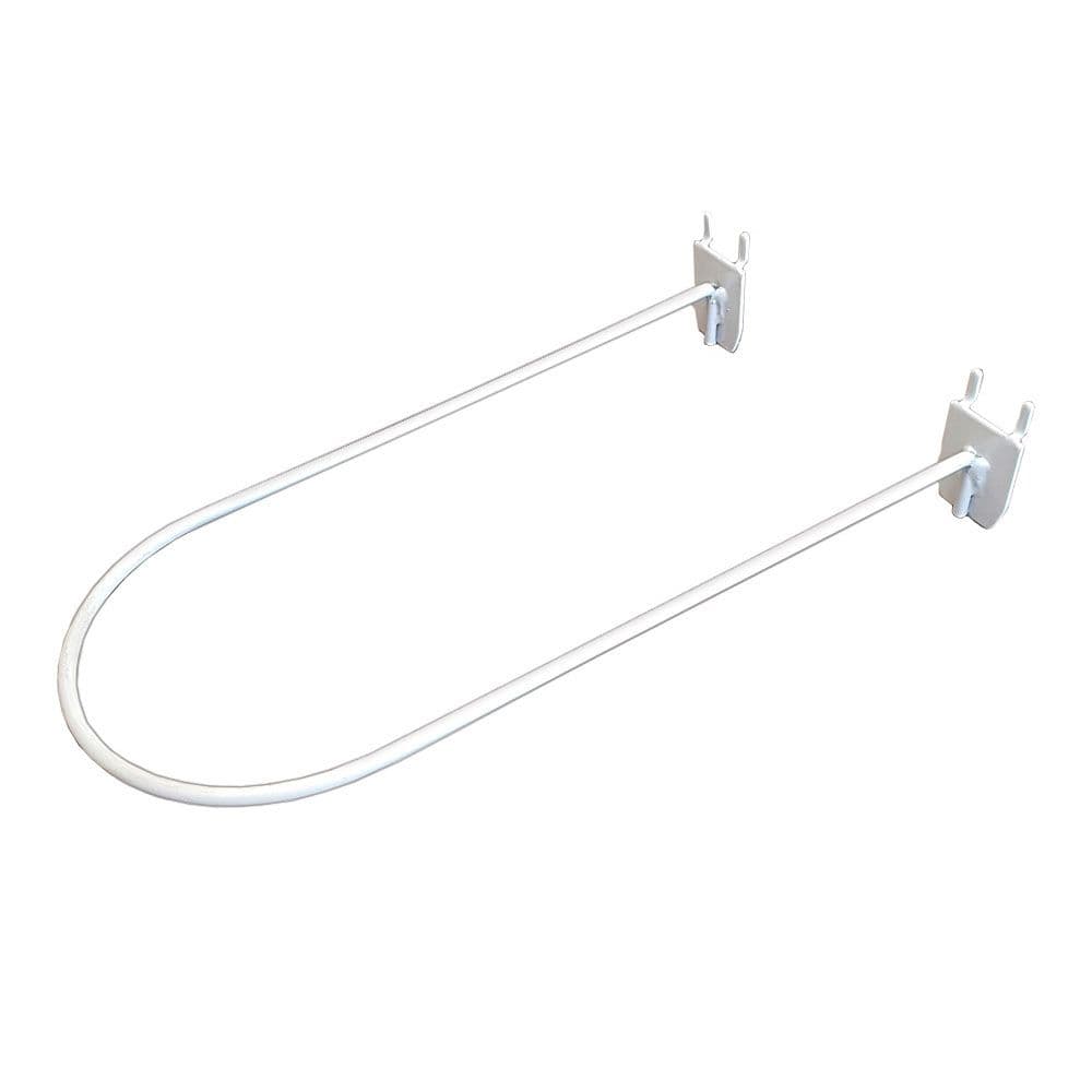 GANCHO EXPOSITOR MEDIA CIRCUNFERENCIA CERRADO BASE REFORZADA BLANCO