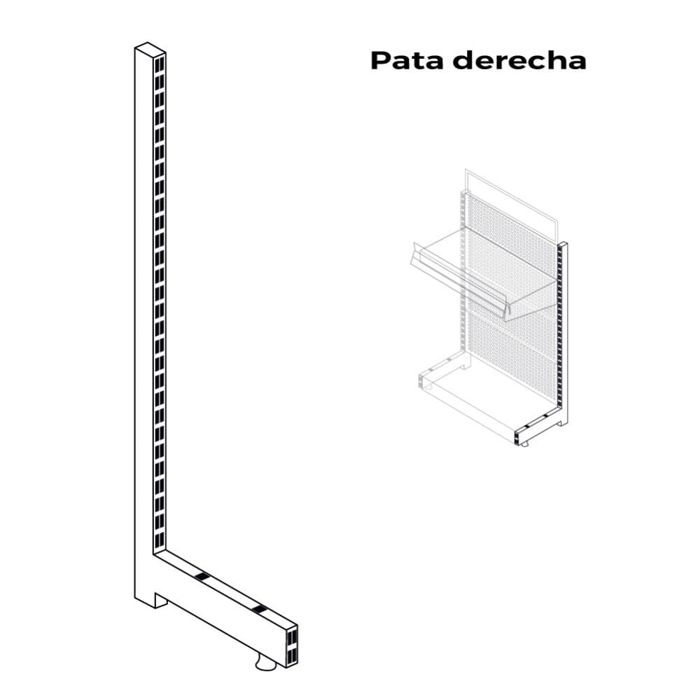 PATA DERECHA PARA EXPOSITOR 00036