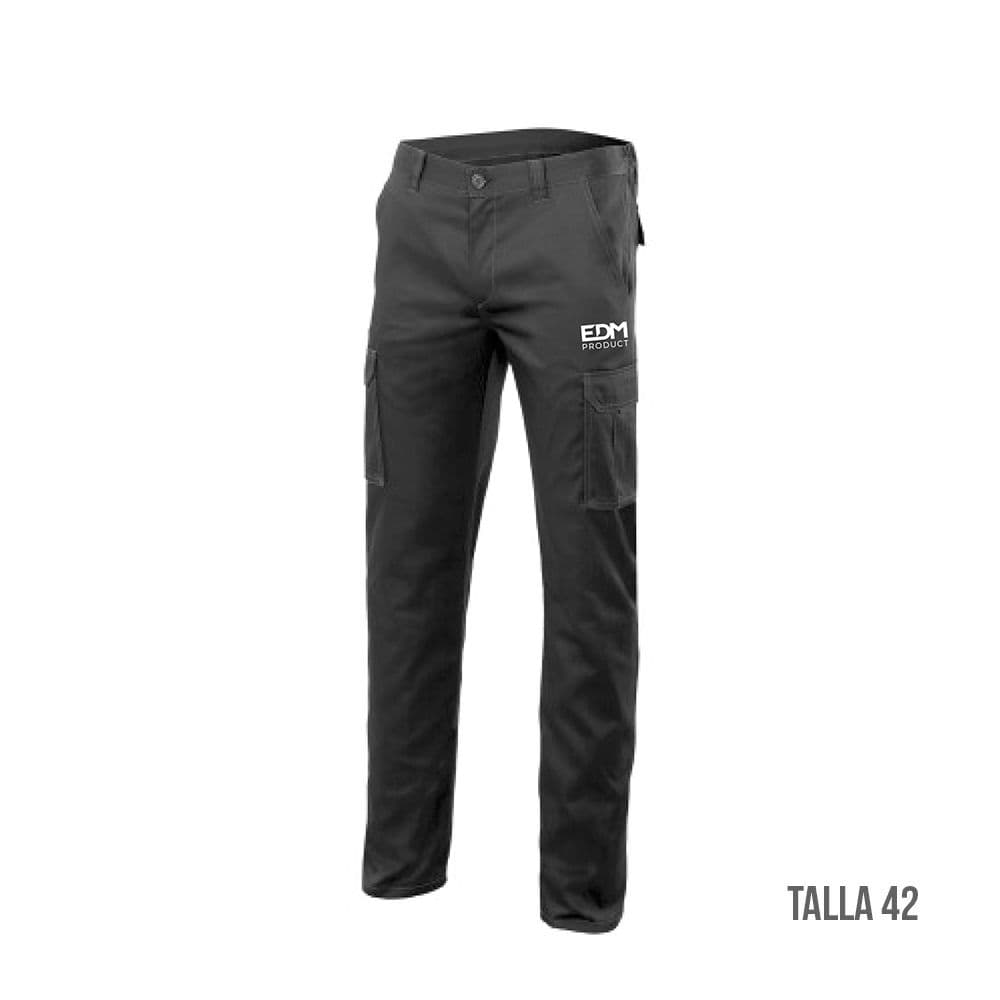 PANTALON LARGO NEGRO TALLA-M SERIGRAFIADO