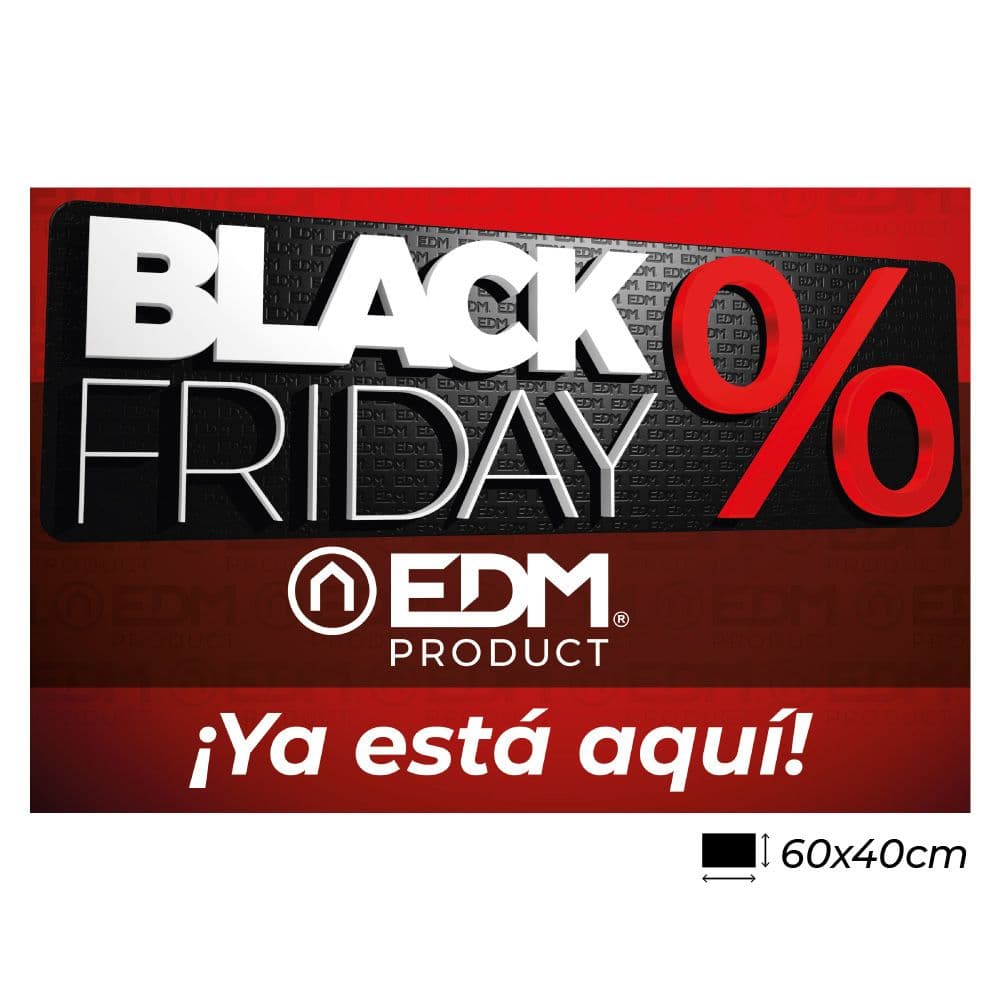 VINILO BLACK FRIDAY REPOSICIONABLE 60 x 40 cm ESPAÑOL