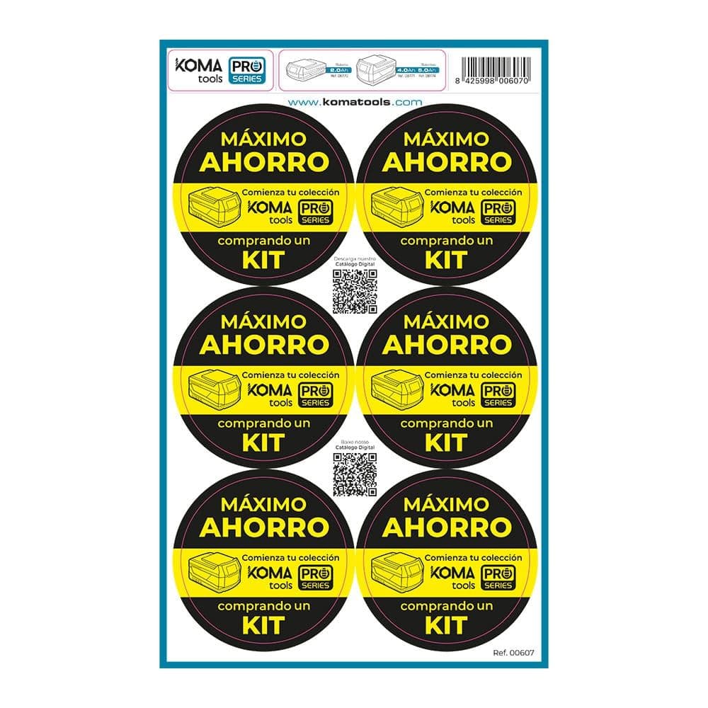 PEGATINAS MÁXIMO AHORRO KOMA TOOLS