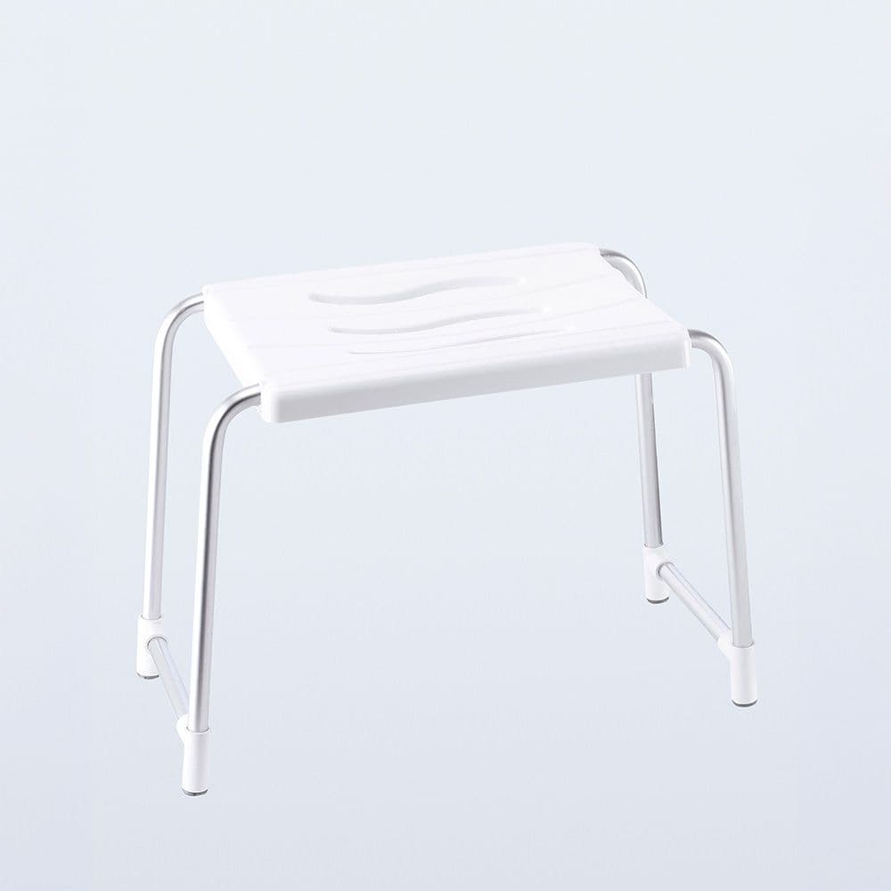 TABURETE DE BAÑO, BLANCO, 50 x 24 cm