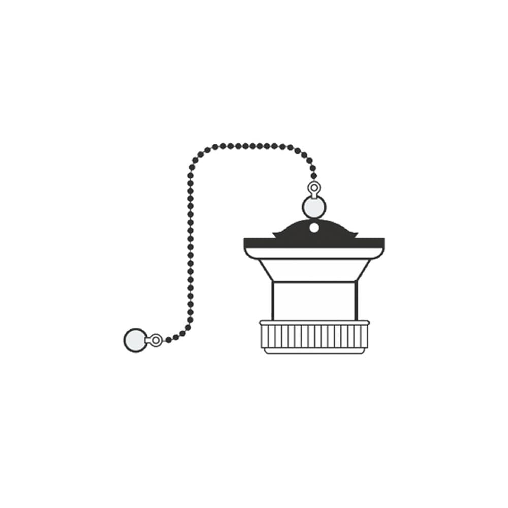 VALVULA DE LAVABO Ø70mm CON CADENA Y TAPON 1" - 1/2