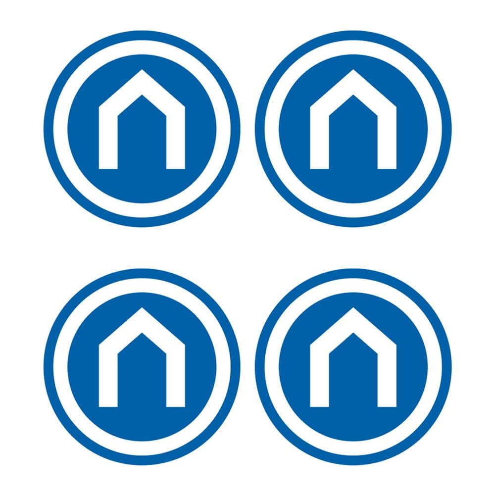 PACK DE 4 VINILOS ADHESIVO REDONDO PARA PUERTAS DE CRISTAL EDM